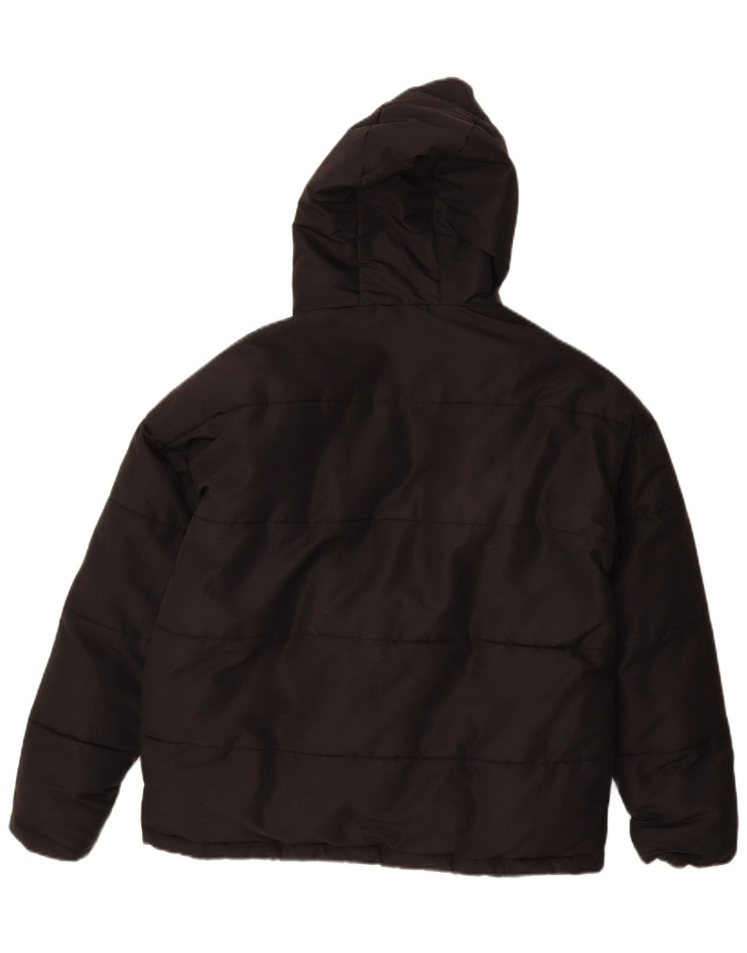 Jaqueta feminina Ellesse com capuz grande e acolchoada UK 8 poliéster preto pequeno