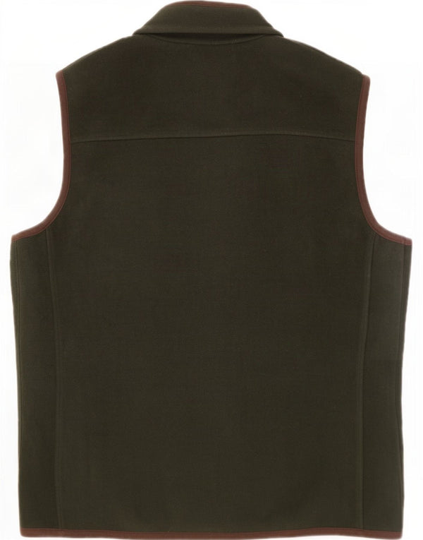 Colete de lã masculino Luca D'altieri IT 54 2XL poliéster cáqui