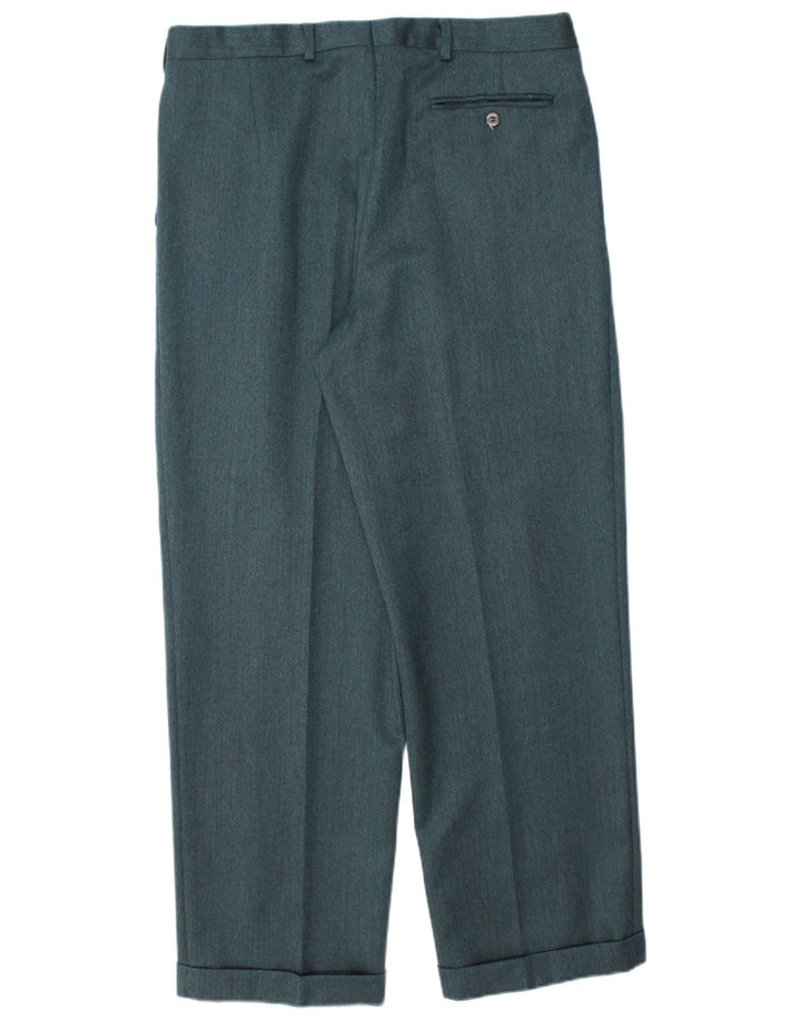 ANGELICO Terno masculino de 2 peças com peito duplo IT 50 Grande W34 L30 Verde