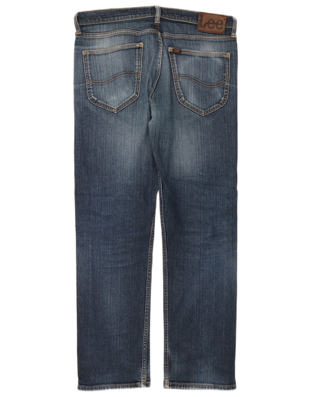 Lee Mens Blake Straight Jeans W33 L32 Azul Algodão