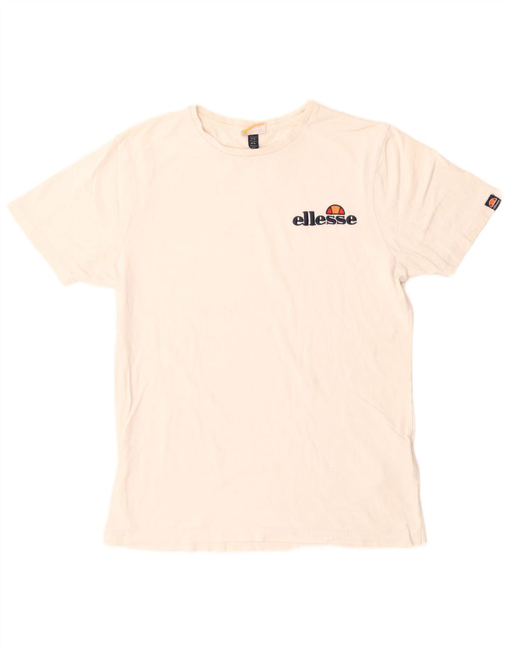 Camiseta masculina Ellesse com estampa gráfica grande de algodão branco
