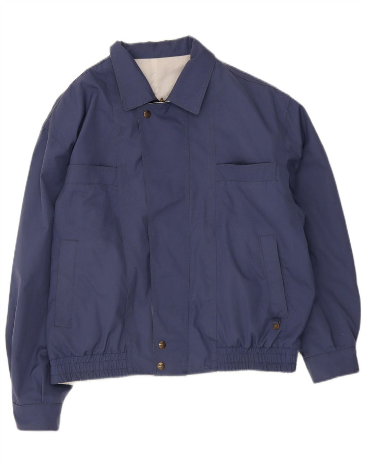 Jaqueta bomber masculina vintage UK 38 azul marinho médio