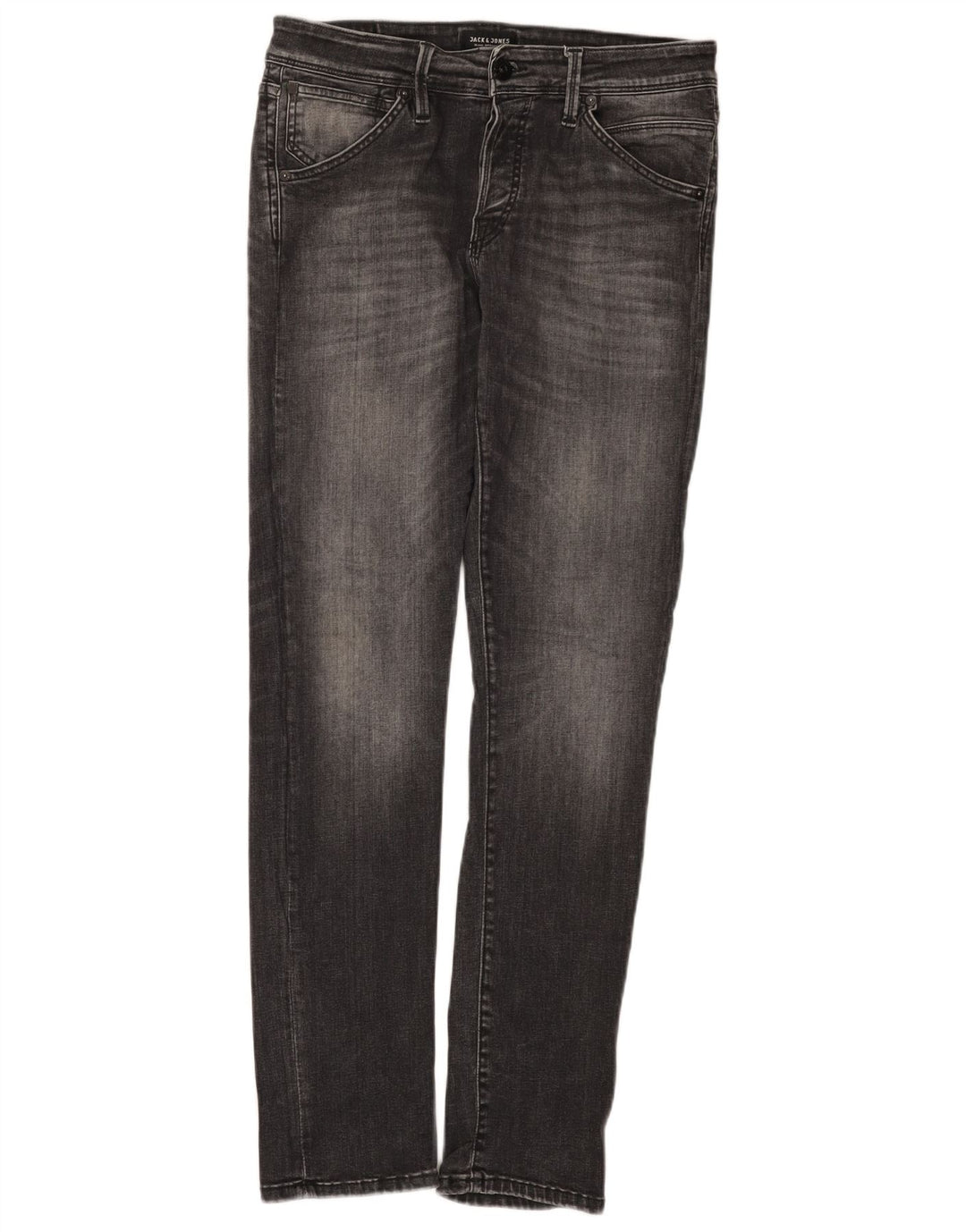 Jeans masculinos Jack & Jones Slim W31 L32 algodão cinza