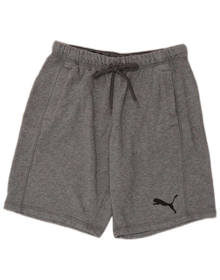 Shorts esportivos masculinos PUMA cinza médio manchado