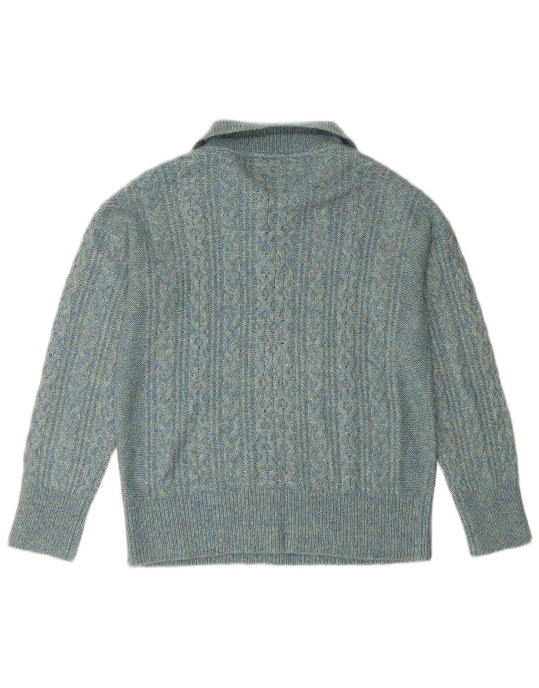 Suéter feminino FAT FACE com gola e zíper Reino Unido 14 grande nylon turquesa