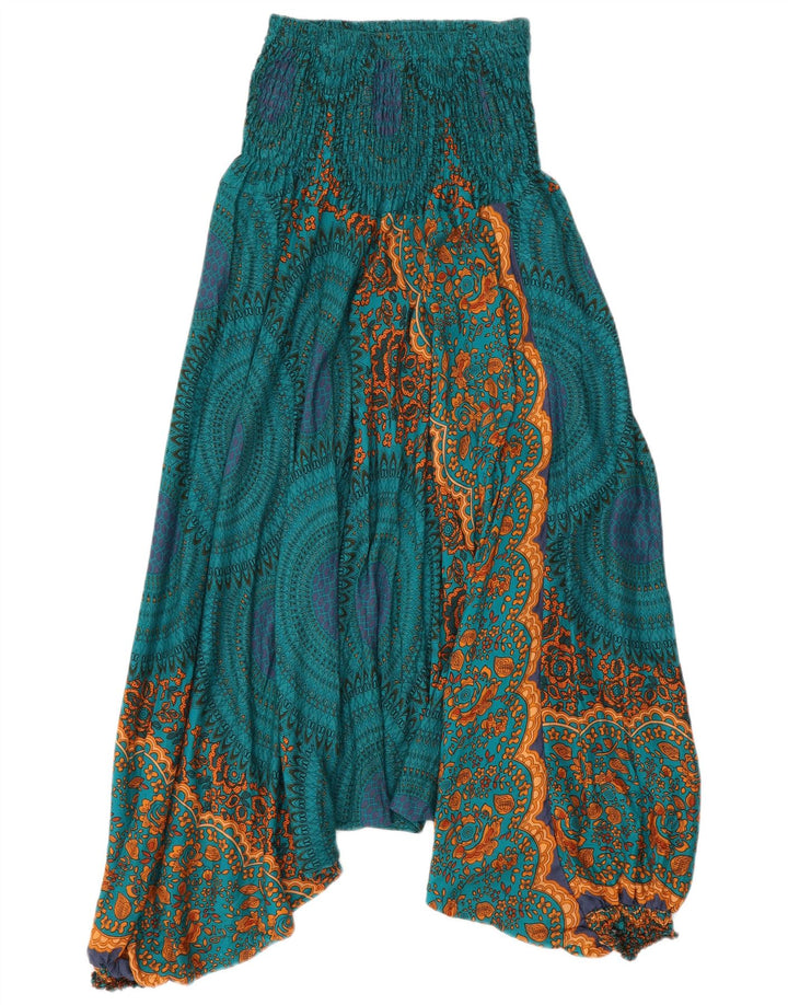 Calça Harém Feminina Vintage W24 L24 Azul Paisley