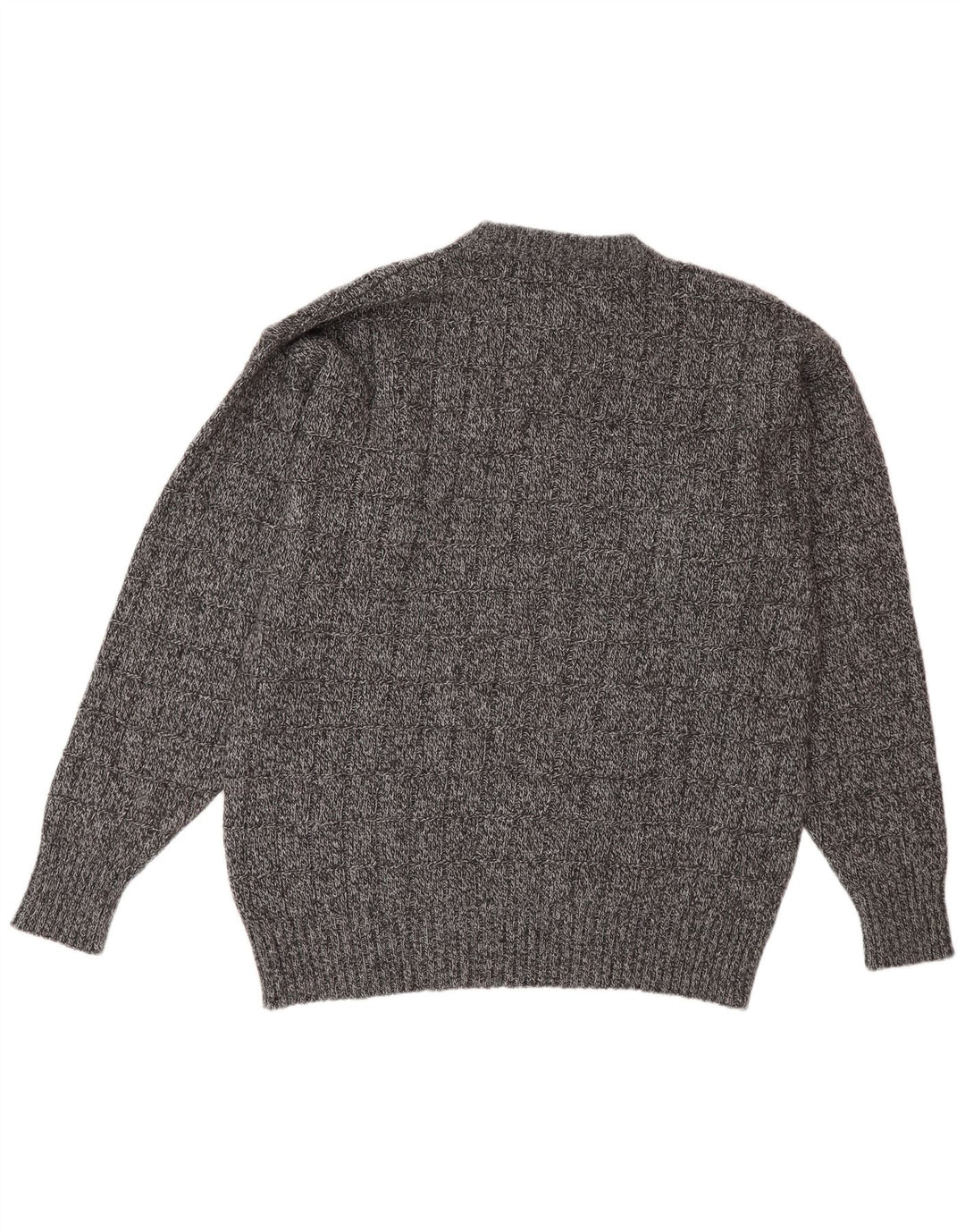 Suéter masculino Valentino com gola redonda, grande lã cinza