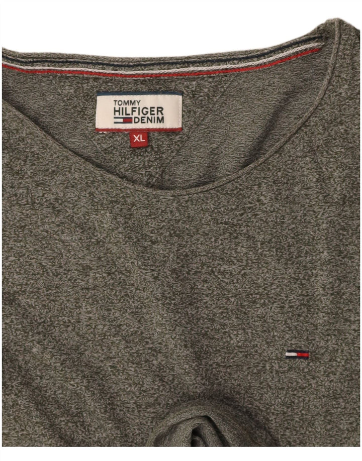 Camiseta masculina TOMMY HILFIGER XL cinza manchada