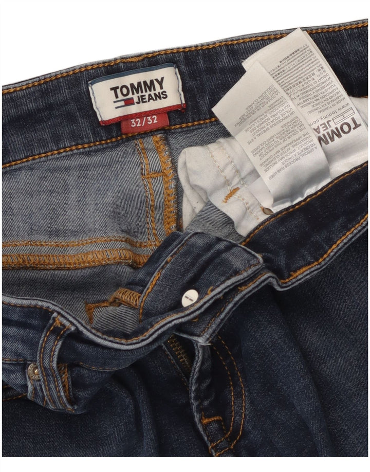 TOMMY HILFIGER Masculino Slim Jeans W32 L32 Azul Algodão