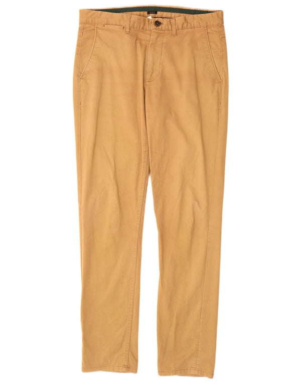 Zara Mens Slim Chino Calças EU 40 Médio W31 L31 Algodão Bege