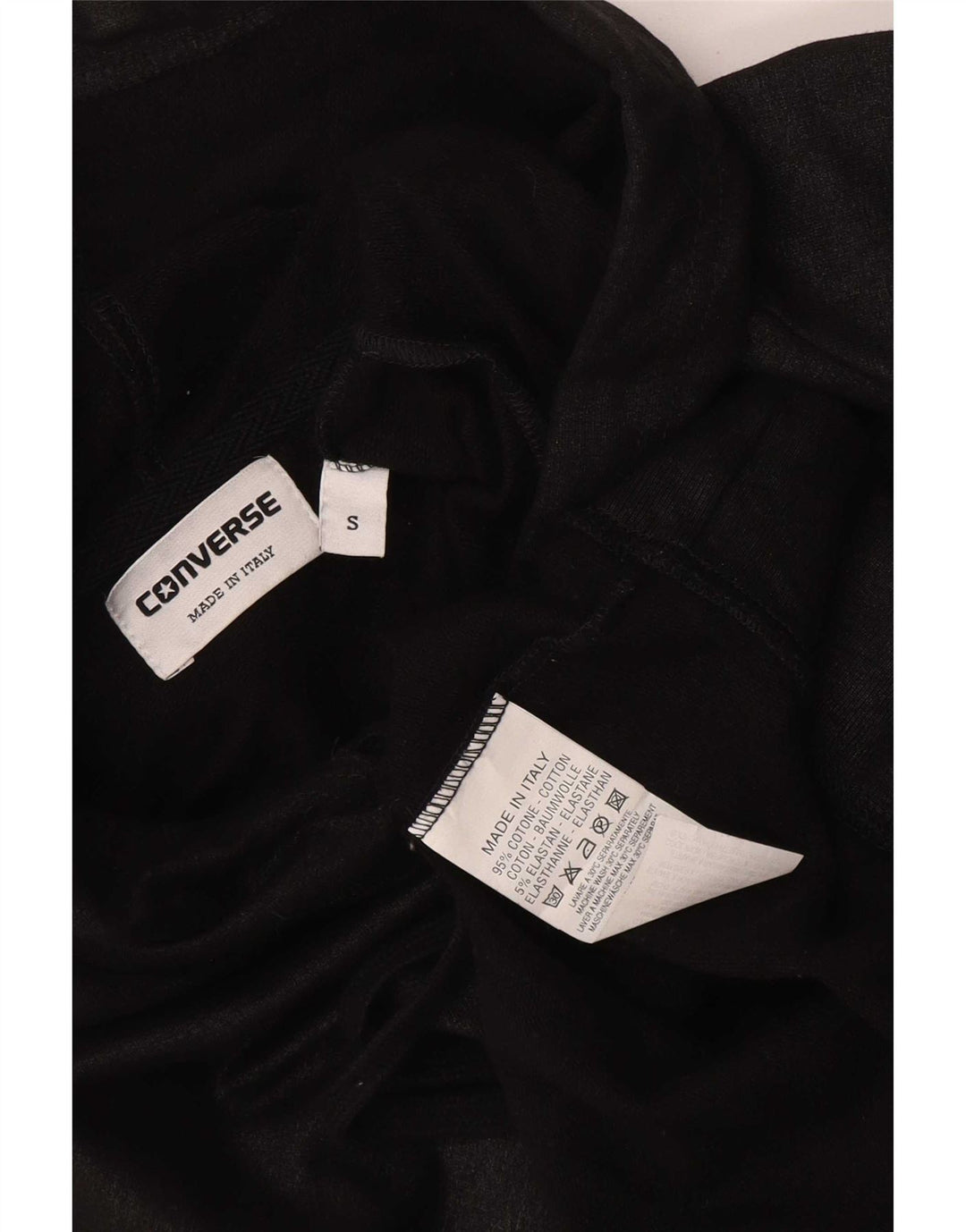 Converse feminino moletom com capuz UK 10 pequeno algodão preto