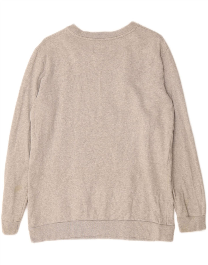Moletom feminino Calvin Klein Jeans Jumper UK 14 cinza médio manchado