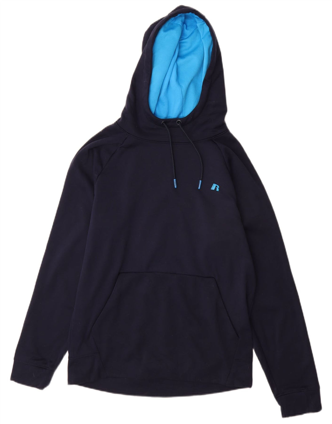 Russell Athletic Mens Jumper com capuz pequeno poliéster azul marinho