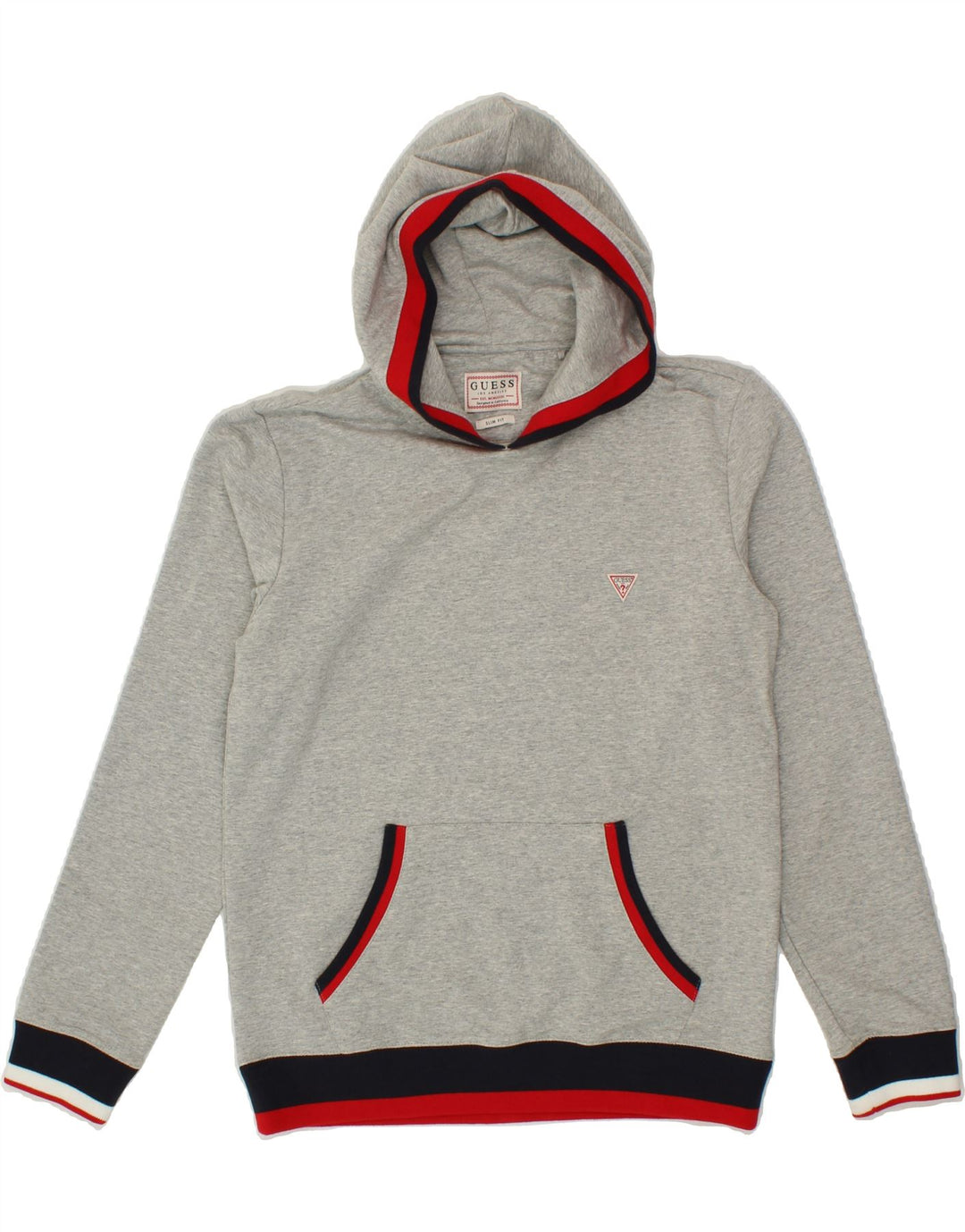GUESS Mens Sweatshirt Jumper Small Grey Cotton Vintage Guess and Second-Hand Guess from Messina Hembry 