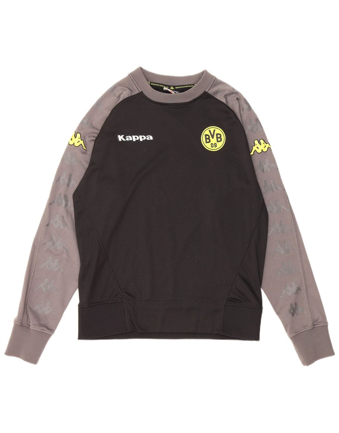 Kappa masculino BVB Dortmund moletom gráfico jumper médio preto colorblock