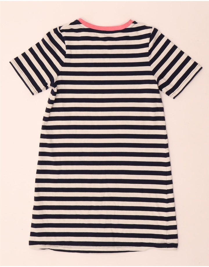 JOULES Vestido camiseta feminino 11-12 anos azul marinho listrado algodão