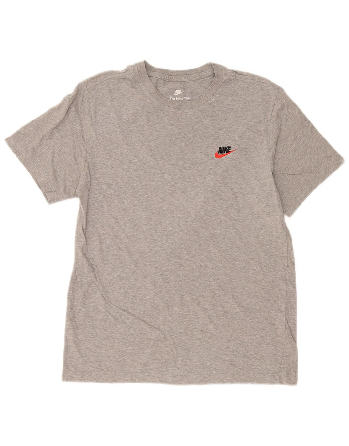Camiseta masculina Nike The Tee Top cinza médio algodão