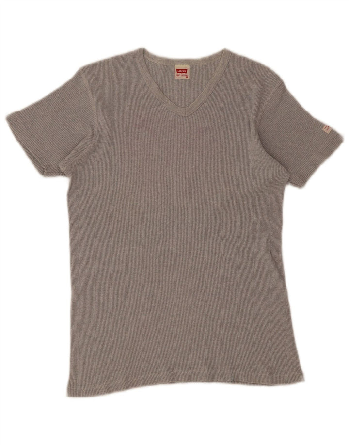 Camiseta feminina Levi's Top UK 12 algodão cinza médio