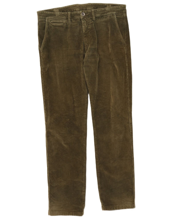 Calça masculina de veludo cotelê North Sails W38 L33 algodão cáqui