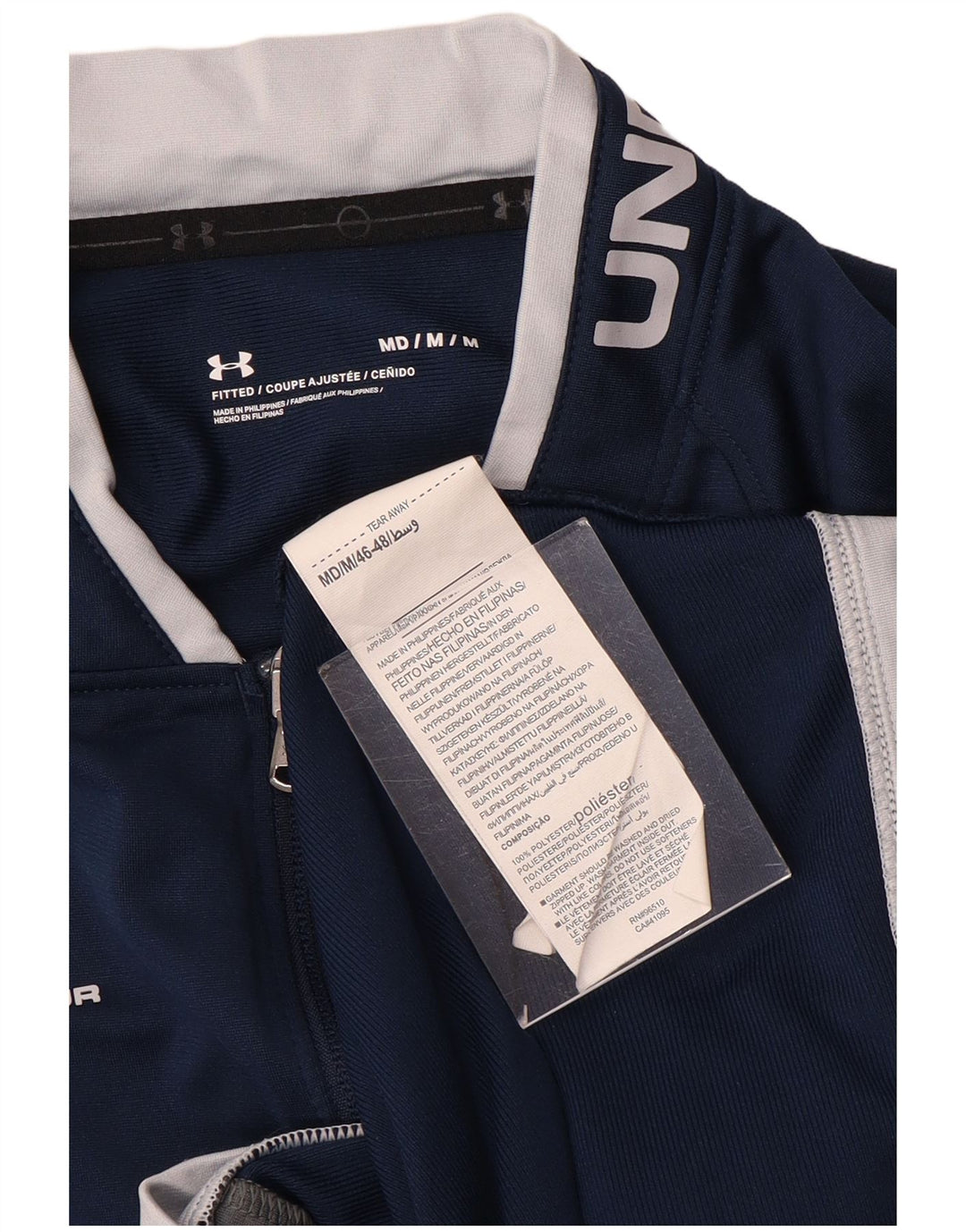 Under Armour Mens Graphic Tracksuit Top Jacket Médio Azul Marinho Poliéster