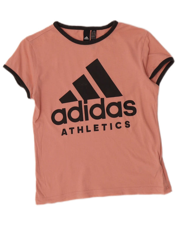 Adidas Camiseta Feminina Graphic Top UK 8/10 Pequeno Algodão Rosa