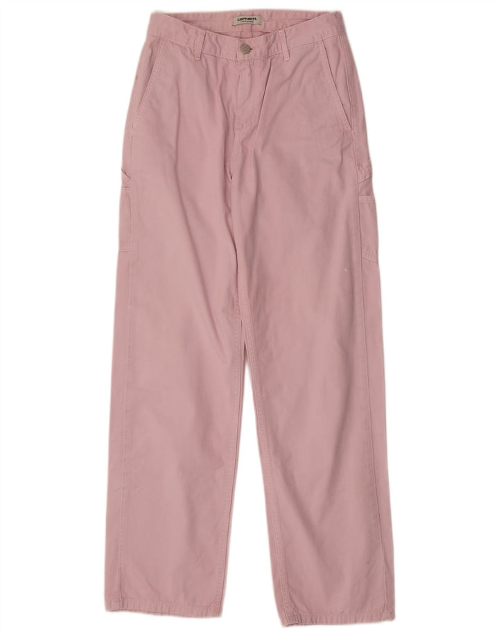 Calça cargo feminina CARHARTT reta W25 L29 algodão rosa