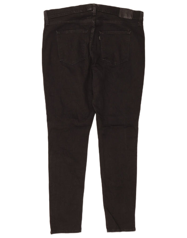 Calça jeans feminina Levi's 310 cintura alta Shaping skinny US 16 2XL W34 L30 preta