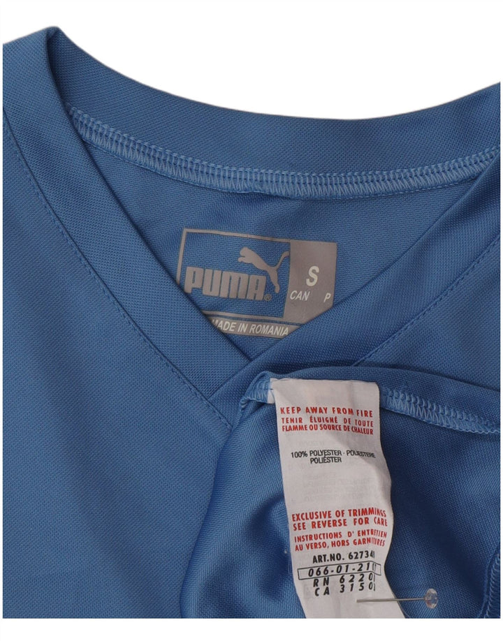 Camiseta masculina PUMA Top pequeno azul poliéster