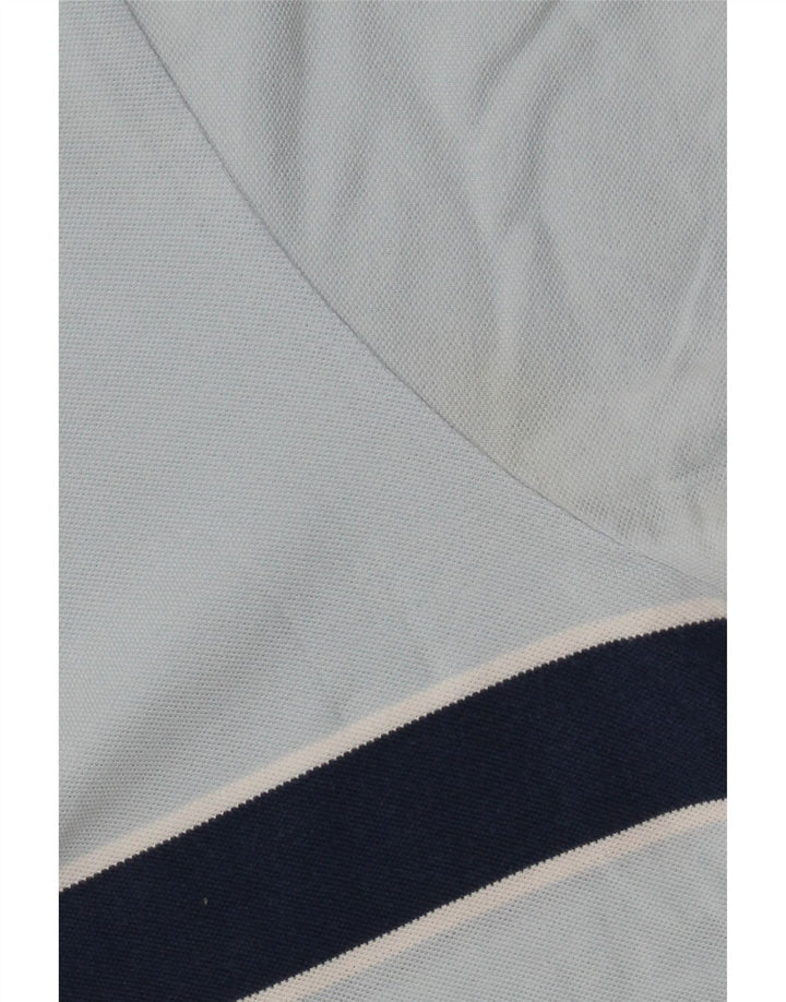 Camisa polo masculina Fred Perry de algodão listrado azul médio