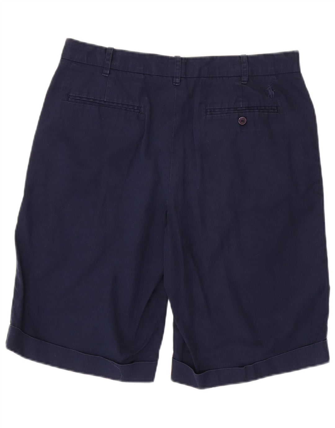 Shorts Chino feminino Ralph Lauren EUA 8 médio W30 algodão azul marinho