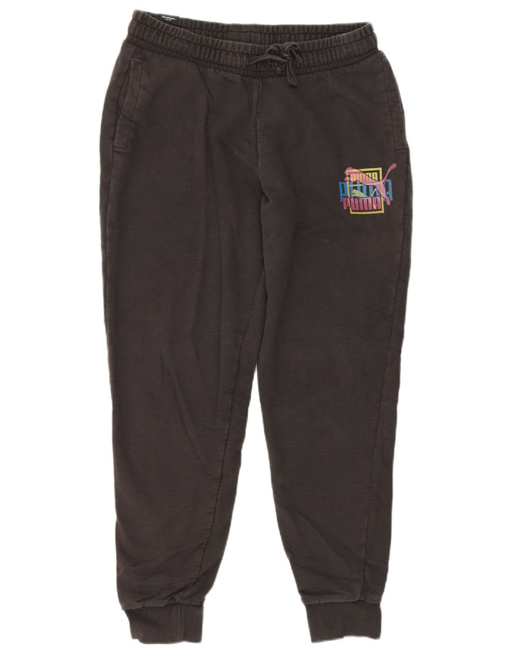 Calça de treino masculina Puma Graphic Joggers médio preto algodão