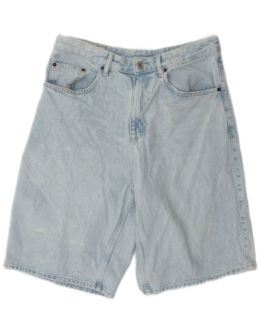 Zara Mens Denim Shorts EU 42 Grande W32 Azul Algodão