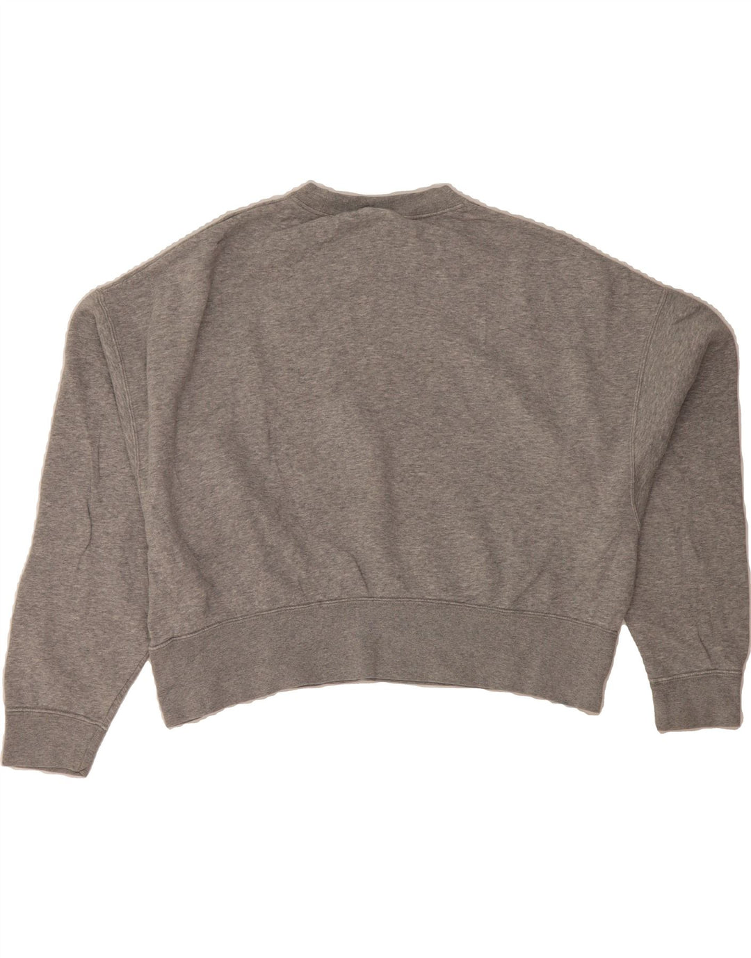 NIKE Womens Oversized Crop Sweatshirt Jumper UK 6 XS Grey Cotton Vintage Nike and Second-Hand Nike from Messina Hembry 