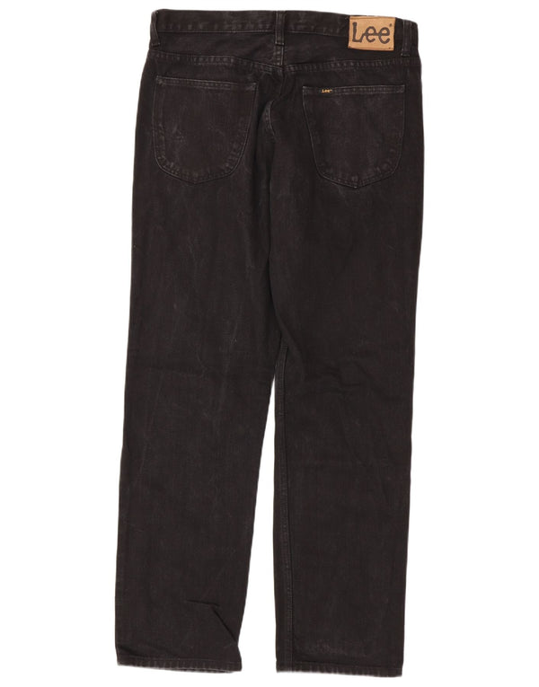 Lee Mens Brooklyn Straight Jeans W34 L32 Algodão Preto