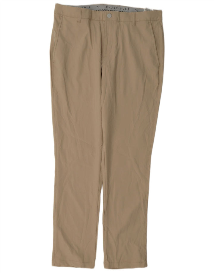 Calça Puma Mens Slim Chino W34 L32 Poliéster Bege