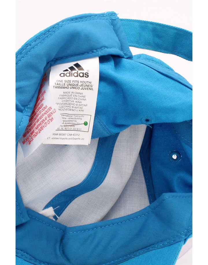 Boné de beisebol gráfico Adidas Boys tamanho único algodão azul