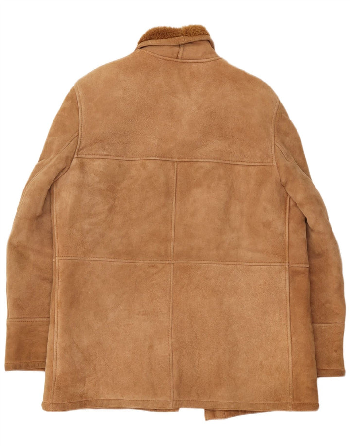 Jaqueta masculina vintage shearling IT 50 grande bege