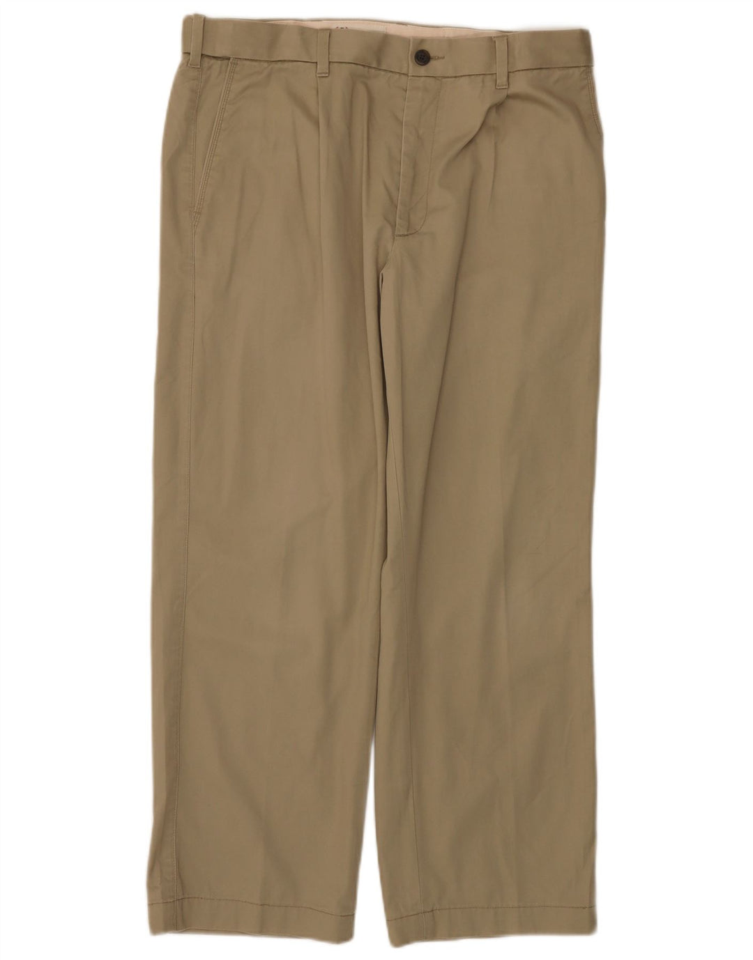 Calça chino reta masculina MARKS & SPENCER W34 L29 algodão bege