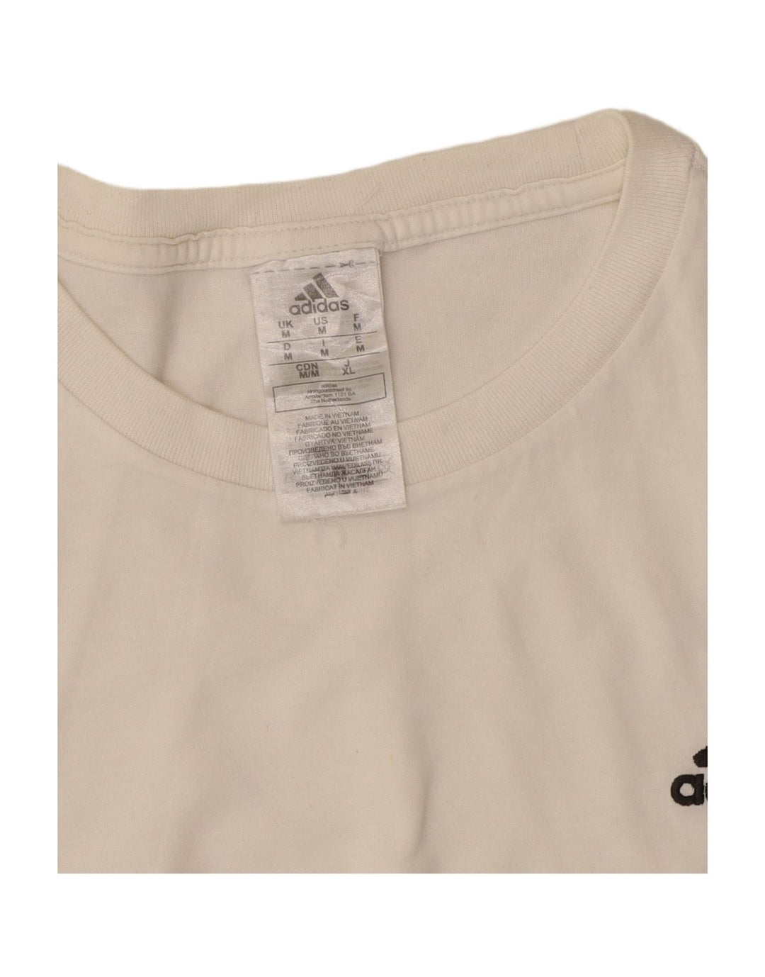 ADIDAS Camiseta Masculina Top Médio Algodão Branco