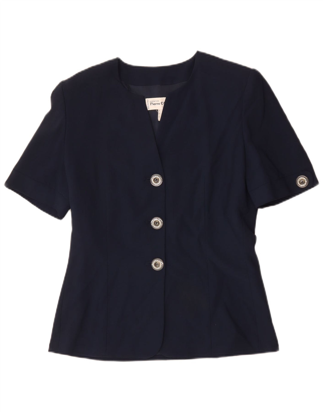 Jaqueta blazer feminina Pierre Cardin com 3 botões IT 42 médio azul marinho