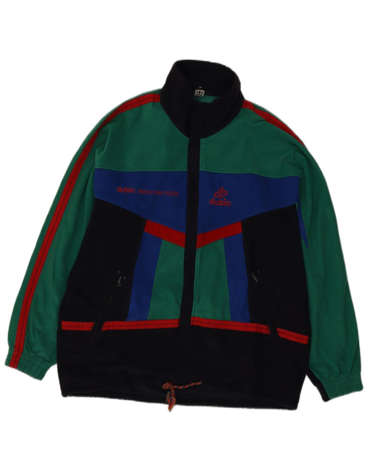 Dubin Mens Velour Tracksuit Top Jacket grande bloco colorido multicolorido
