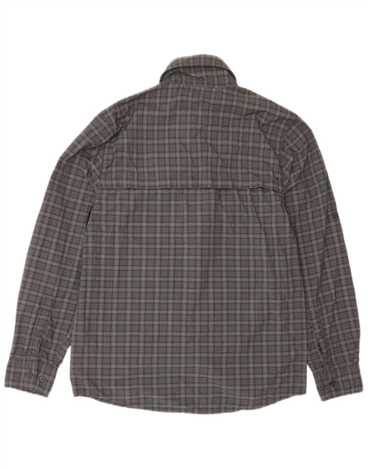 Camisa masculina THE NORTH FACE pequena cinza xadrez nylon