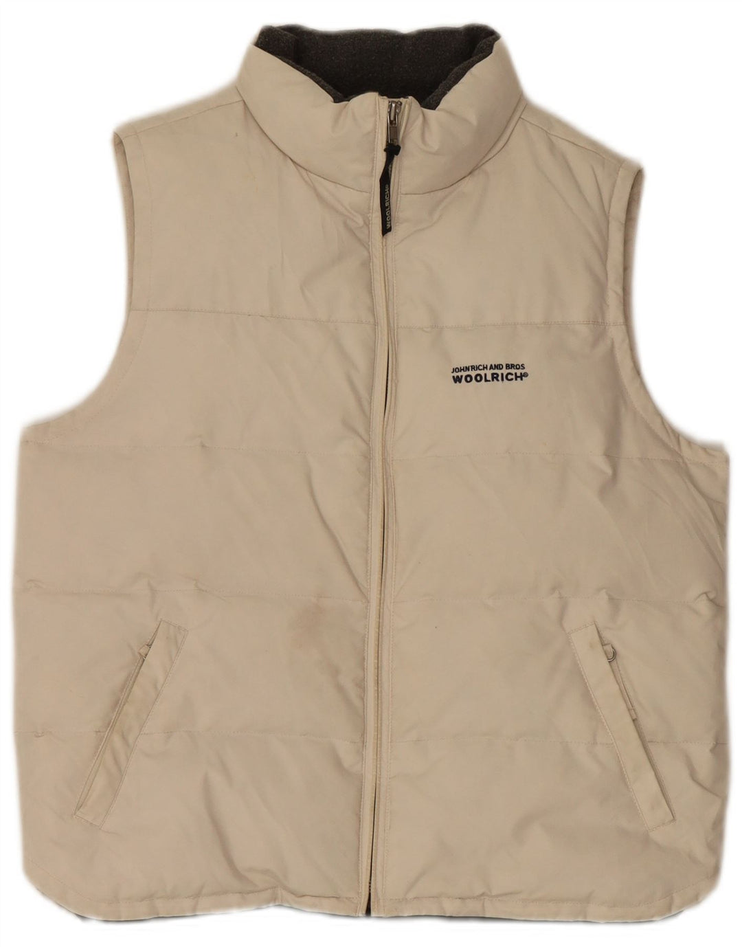 Colete acolchoado masculino Woolrich UK 38 médio branco