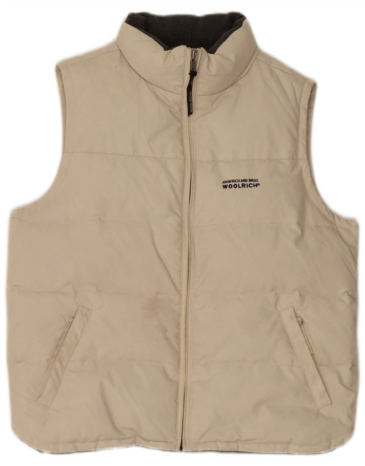 Colete acolchoado masculino Woolrich UK 38 médio branco