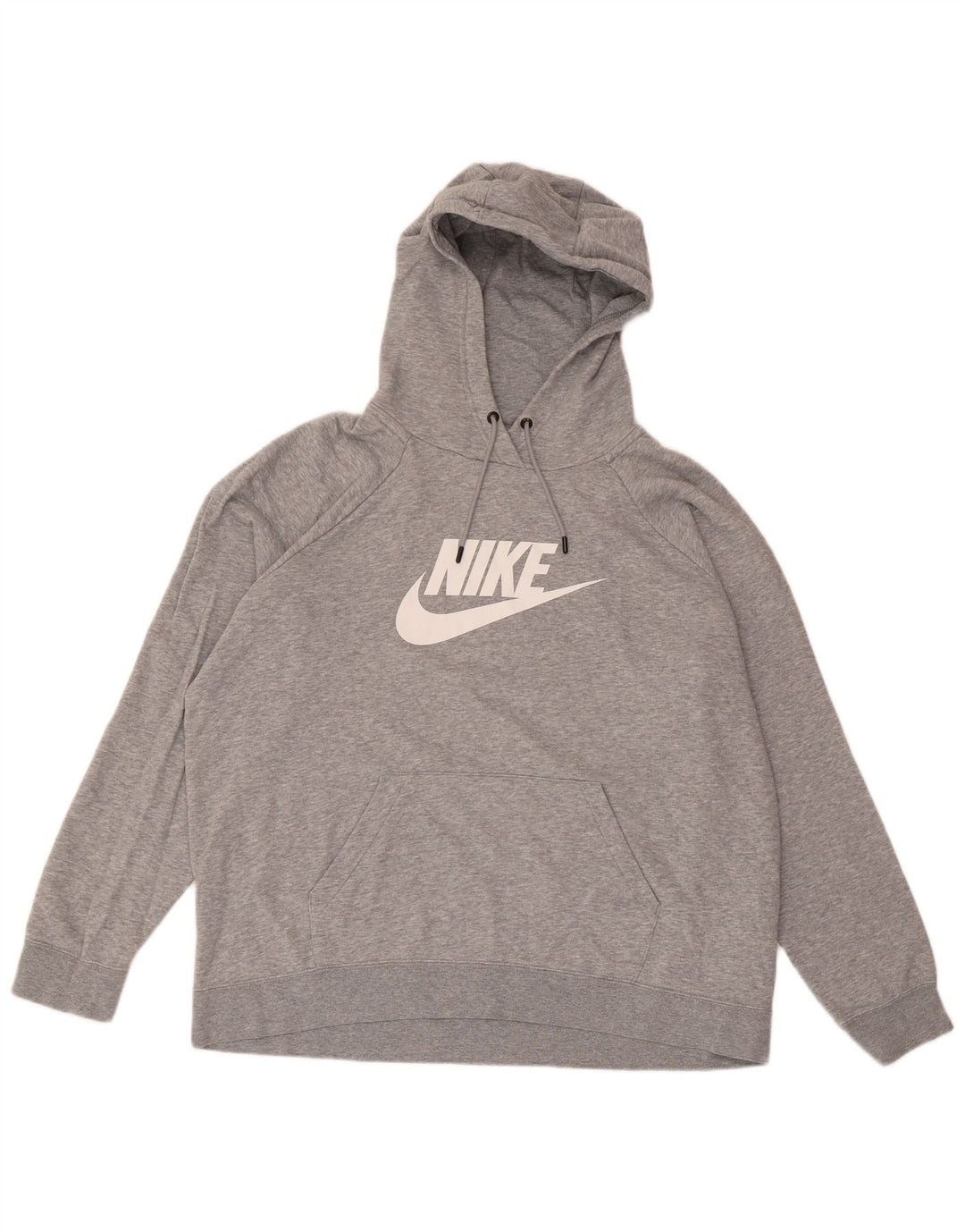 NIKE Mens Graphic Hoodie Jumper XL Cinza Flecked Algodão
