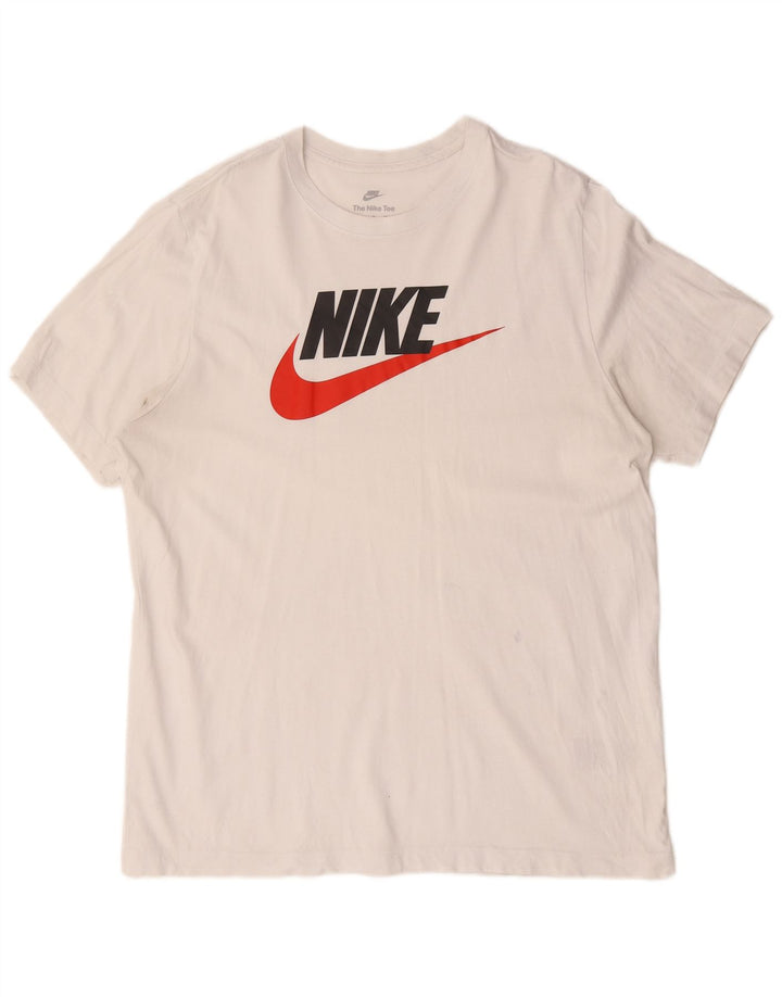 Camiseta Nike masculina gráfica Top XL algodão branco