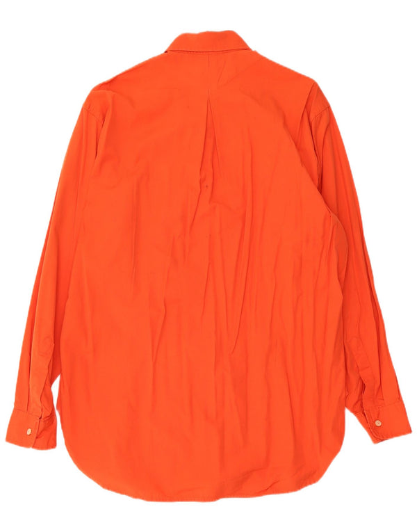 Camisa masculina Enrico Coveri tamanho 41 grande algodão laranja