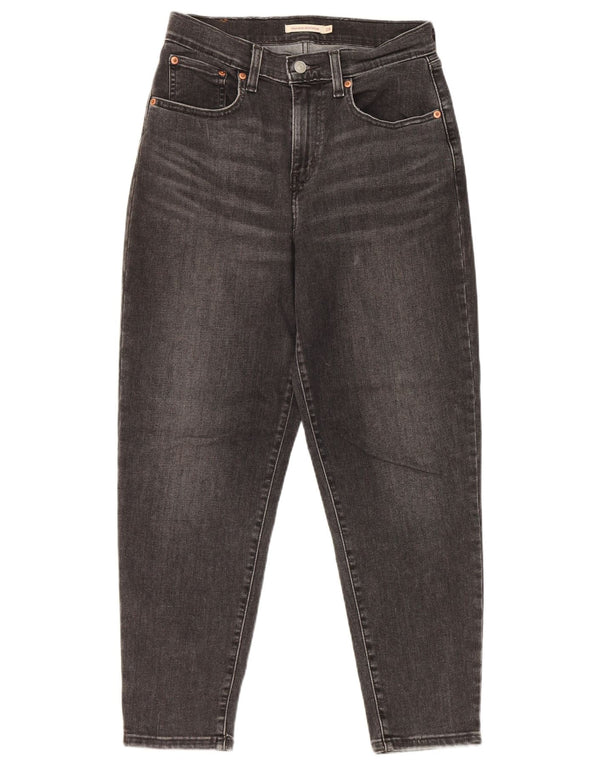 Calça jeans feminina Levi's Boyfriend cintura alta solta W28 L27 algodão preto