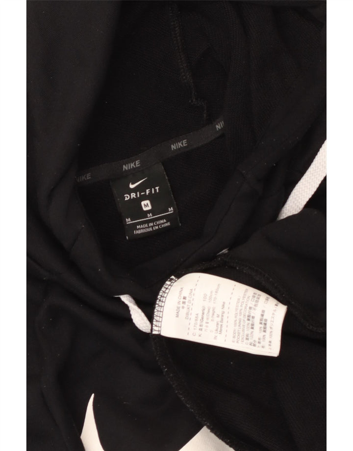 Suéter Nike masculino Dri Fit Graphic com capuz médio preto poliéster