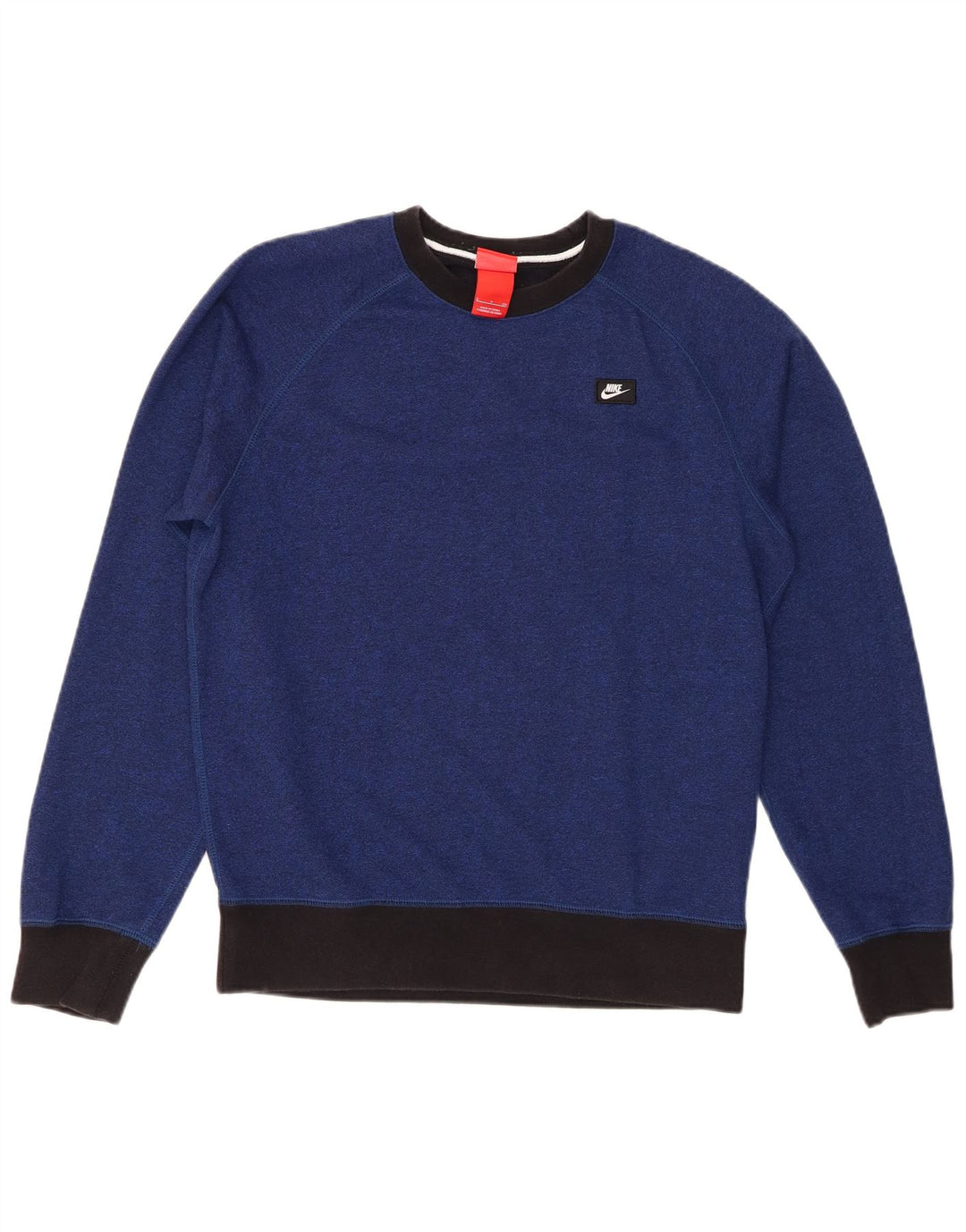 NIKE Mens Full Tracksuit Pequeno Azul Marinho Colourblock Algodão